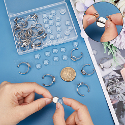 DIY Blank Dome Finger Ring Making Kit&nbsp;DIY-UN0004-18A