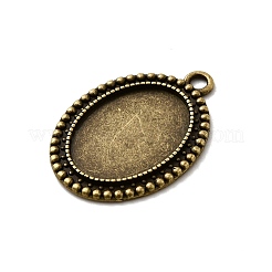 Vintage Tibetan Style Alloy Pendant Cabochon Bezel Settings&nbsp;TIBEP-M018-105AB-NF