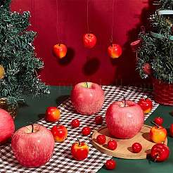 34Pcs 3 Style Plastic Imitation Apple&nbsp;AJEW-PH0011-35