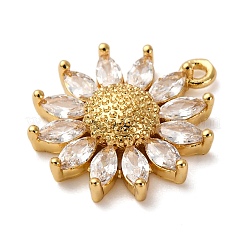 Brass Micro Pave Cubic Zirconia Pendants&nbsp;X-KK-I276-03G-02