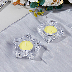 5Pcs 5 Styles Glass Tealight Candle Holder&nbsp;AJEW-FG0003-37