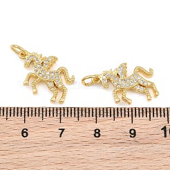 Brass Micro Pave Clear Cubic Zirconia Pendants&nbsp;CU-CBA765C-23G