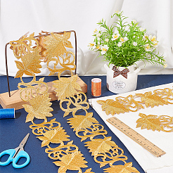 2M Floral Embroidery Iron on/Sew on Polyester Ribbon Patches&nbsp;OCOR-FG0001-75D