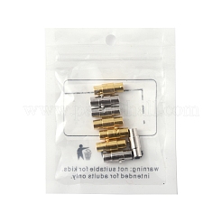 8 Sets 2 Colors Brass Locking Tube Magnetic Clasps&nbsp;KK-FS0001-61