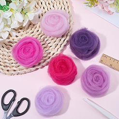 18Pcs 6 Colors DIY Wool Roving&nbsp;DIY-SP0005-80A