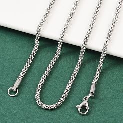 Tarnish Resistant 304 Stainless Steel Popcorn Chain Necklaces&nbsp;NJEW-J032-22P