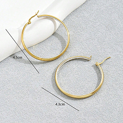 Vintage Stainless Steel Hoop Earrings&nbsp;X-ZA9910