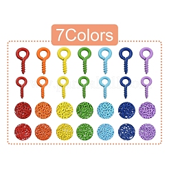 770Pcs 14 Style Spray Painted Iron Screw Eye Pin Peg Bails&nbsp;IFIN-YW0001-36