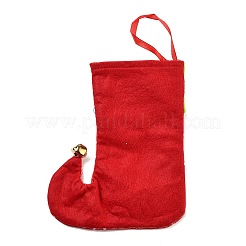 Christmas Stocking Felt Cloth & Iron Pendant Decoration&nbsp;LS-DJEW-K027-01A-01