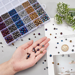 4350Pcs 24 Style Electroplate Transparent Glass Beads Strands&nbsp;EGLA-PH0001-27