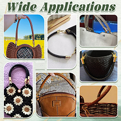 6Pcs 3 Colors Braided Round Imitation Leather Bag Handles&nbsp;DIY-PH00034-87