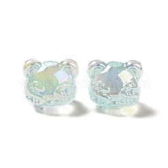 UV Plating Rainbow Iridescent Acrylic Beads&nbsp;PACR-M002-03