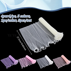 5Pcs 5 Colors Polyester Ribbon&nbsp;OCOR-GA0002-72