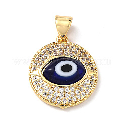 Real 18K Gold Plated Brass Clear Cubic Zirconia Pendants&nbsp;ZIRC-L102-12G-05