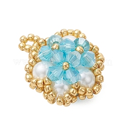 Glass Seed Beaded Pendants&nbsp;PALLOY-MZ01288-02