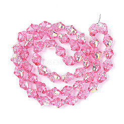 Electroplate Transparent Glass Beads Strands&nbsp;EGLA-N020-03E