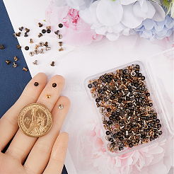 400Pcs 4 Colors Brass Grommet Eyelet Findings&nbsp;FIND-GF0006-42A