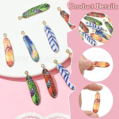 10Pcs 5 Colors Rack Plating Alloy Pendants&nbsp;FIND-YW0005-31