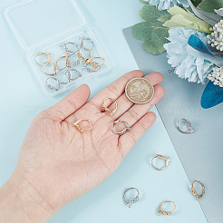 24Pcs 2 Colors Brass Leverback Earring Findings&nbsp;KK-BBC0004-28