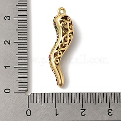 Rack Plating Brass Micro Pave Cubic Zirconia Pendant&nbsp;KK-A229-03F-G