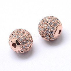 Rack Plating Brass Cubic Zirconia Beads&nbsp;ZIRC-S001-10mm-A03