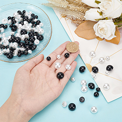 120pcs 6 styles Plastic Imitation Pearl Button&nbsp;FIND-PH0017-42