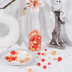 150Pcs 4 Styles ABS Plastic Imitation Pearl Beads&nbsp;OACR-SP0001-68