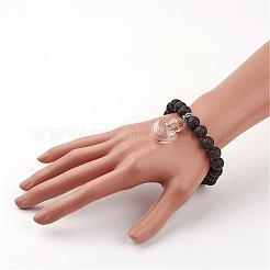 Lava Rock Bead Charm Bracelets&nbsp;BJEW-JB02602