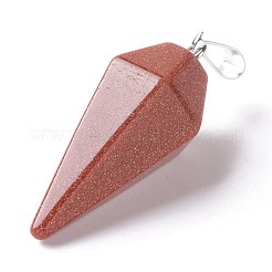 Faceted Cone Synthetic Goldstone Pendants&nbsp;G-I299-A02