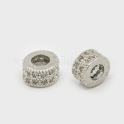 Brass Cubic Zirconia Beads&nbsp;ZIRC-F001-108