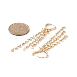 Brass Heart Huggie Hoop Earring&nbsp;EJEW-JE05182