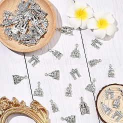 50Pcs 5 Styles Tibetan Style Zinc Alloy Pendants&nbsp;TIBEP-YW0002-36
