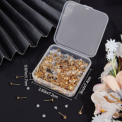 200Pcs 304 Stainless Steel Stud Earring Findings&nbsp;STAS-BBC0001-70