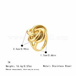 Geometric Spiral 304 Stainless Steel Rings&nbsp;PQ1918-2