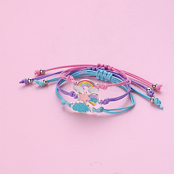 3Pcs Alloy Enamel Link Bracelets&nbsp;WG909F0-01