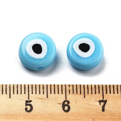 Opaque Printed Acrylic Beads&nbsp;OACR-G038-04E
