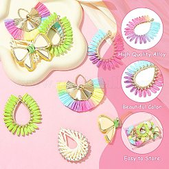 10Pcs 5 Styles Alloy with Paper Pendants&nbsp;FIND-CJ0004-51