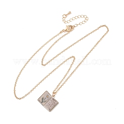 Brass Enamel Book Pendant Necklaces for Women&nbsp;KK-CBAF5B9-01G-04