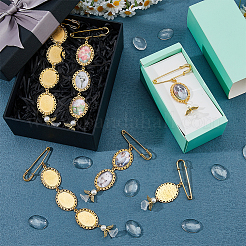 8Pcs 4 Style Iron Brooches&nbsp;JEWB-FH00044