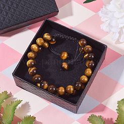 Natural Tiger Eye Braided Bead Bracelet&nbsp;BJEW-SW00001-11