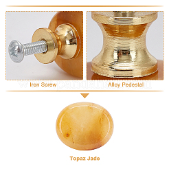 Natural Topaz Jade Drawer Knobs&nbsp;FIND-WH0056-40P-03