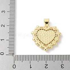 Brass Micro Pave Clear Cubic Zirconia Pendants&nbsp;KK-P294-16G