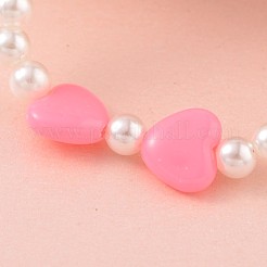Imitation Pearl Acrylic Beaded Stretch Kids Bracelets&nbsp;BJEW-JB02071