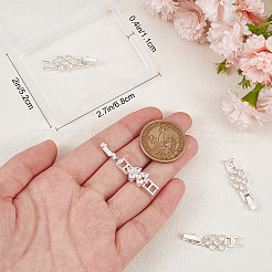 6Pcs Rack Plating Brass Micro Pave Clear Cubic Zirconia Fold Over Clasps&nbsp;KK-BBC0014-96
