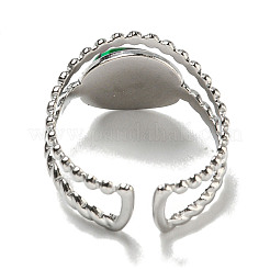 304 Stainless Steel Open Cuff Rings&nbsp;RJEW-C079-10P
