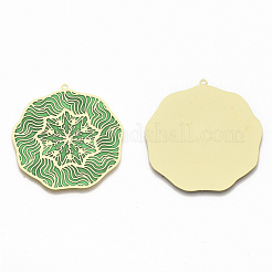 Brass Enamel Pendants&nbsp;KK-N223-17B