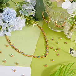 60Pcs Light Gold Tone Alloy Enamel Beads&nbsp;ENAM-PH0003-26A