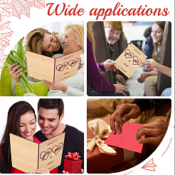 Valentine's Day Wooden Greeting Cards&nbsp;DIY-CP0011-91A