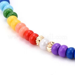 Glass Seed Beads Beaded Necklaces&nbsp;NJEW-JN03501