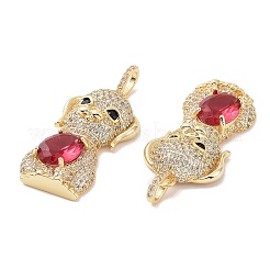 Brass Micro Pave Cubic Zirconia Pendants&nbsp;ZIRC-I063-35G